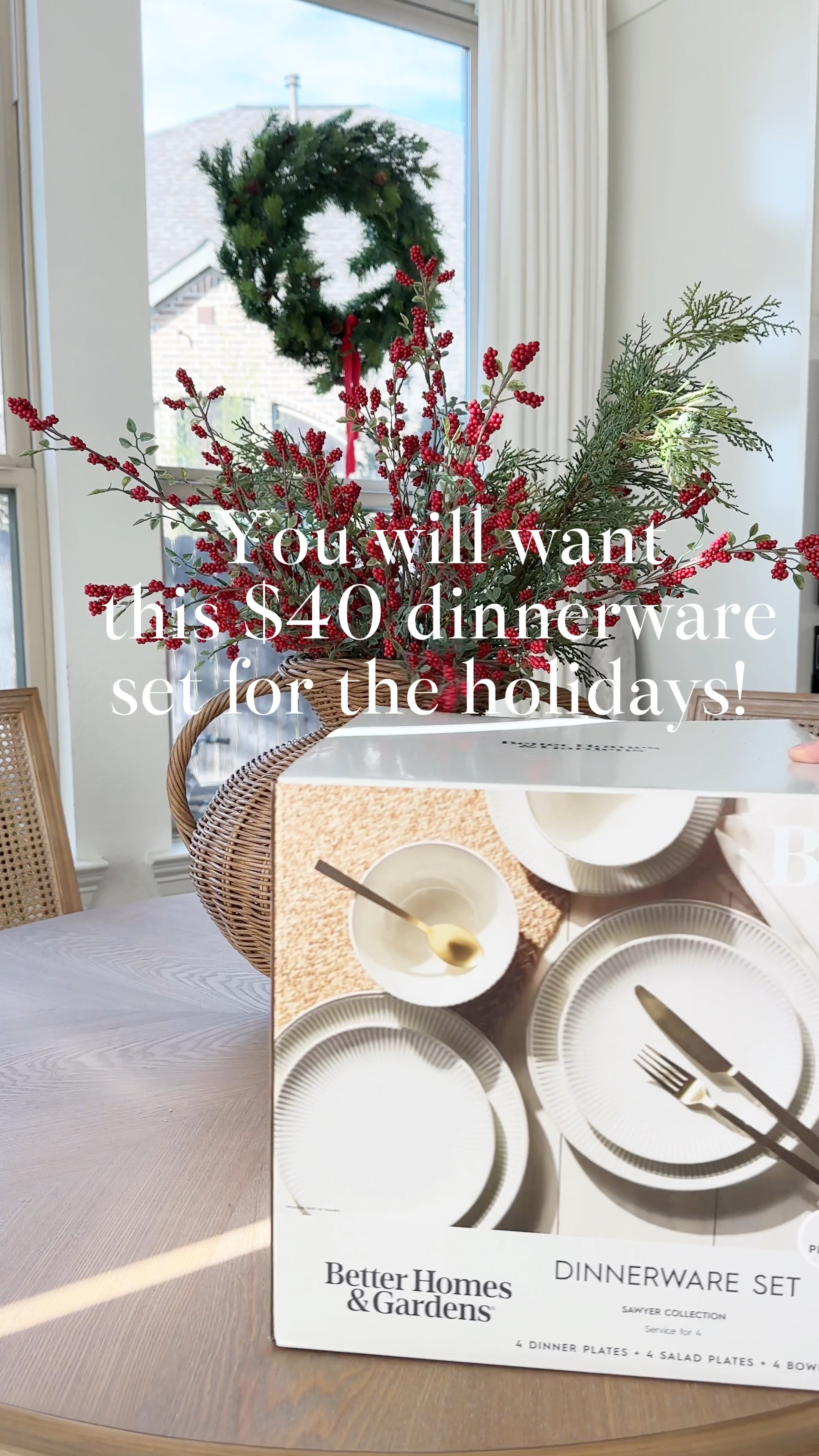 The most beautiful dinnerware set under $40! #holidayhome #christmastable #christmas #holidaydecor 

#LTKGiftGuide #LTKHome #LTKHoliday