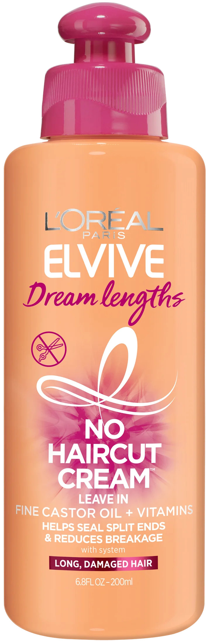 L'Oreal Paris Elvive Dream Lengths No Haircut Cream Leave in Conditioner, 6.8 fl oz | Walmart (US)