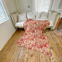 Quilted Coverlet Antique Desert Scene French Textile Quilt Boutis The Textile Trunk Eco-Friendly | Etsy (US)