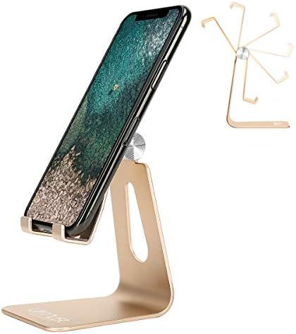 Adjustable Cell Phone Stand, Urmust Phone Stand: Aluminum Cradle, Dock, Holder Compatible with iP... | Amazon (US)