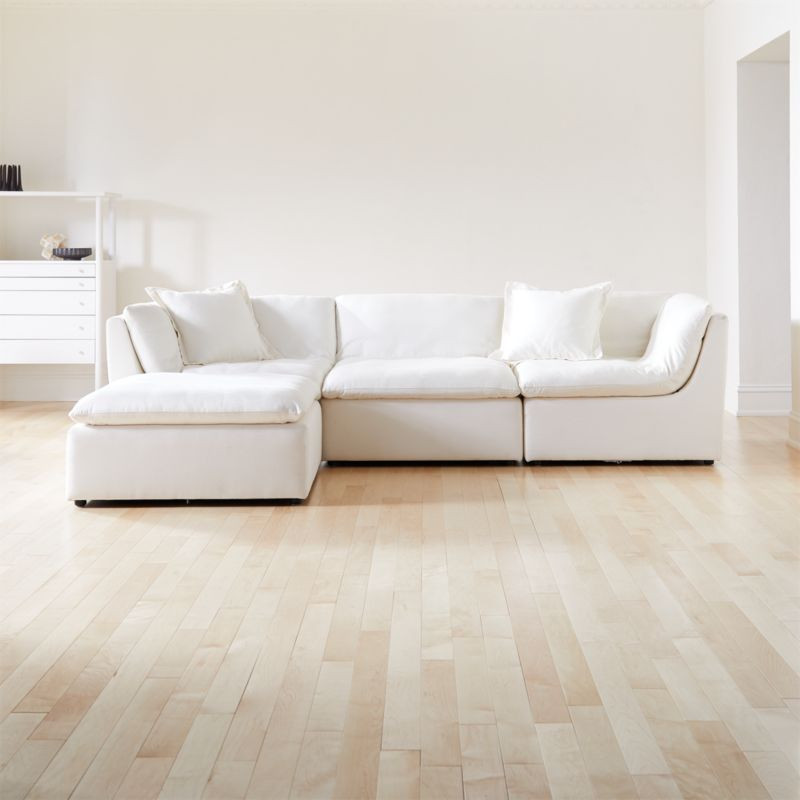 Turn 4-Piece Ivory Sectional Sofa + Reviews | CB2 | CB2