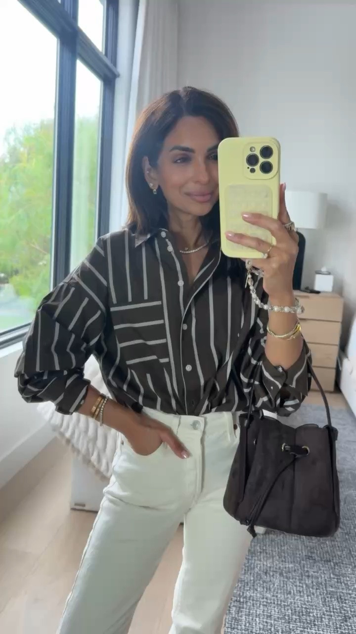 Love this @Anthropologie button down so much for fall! I’m wearing size XS.

#LTKootd #LTKOver40 #LTKPetite