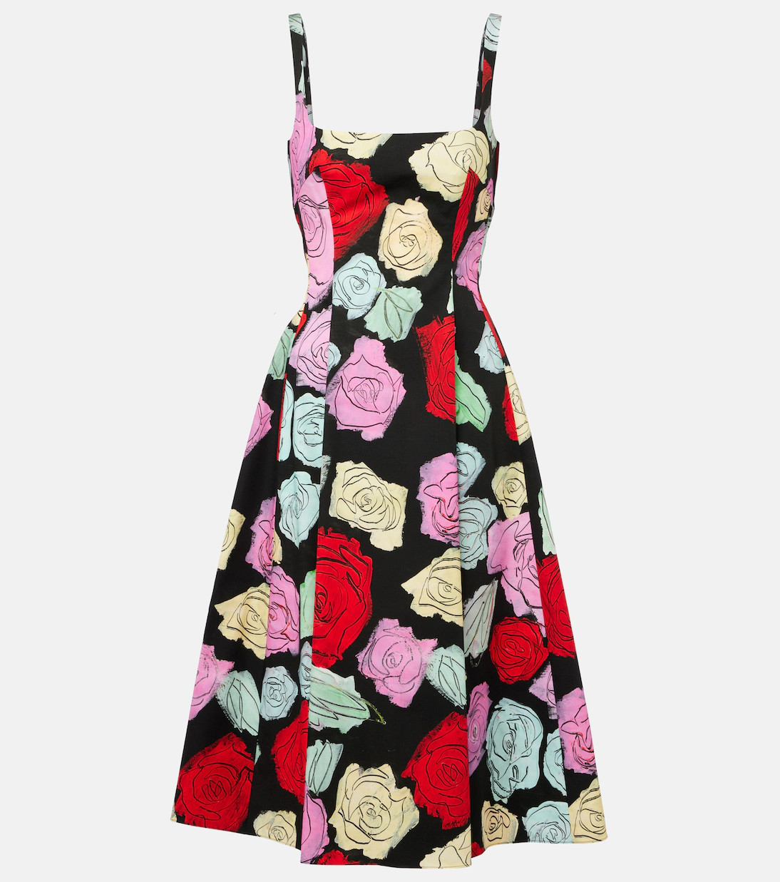 Floral cotton poplin midi dress | Mytheresa (US/CA)