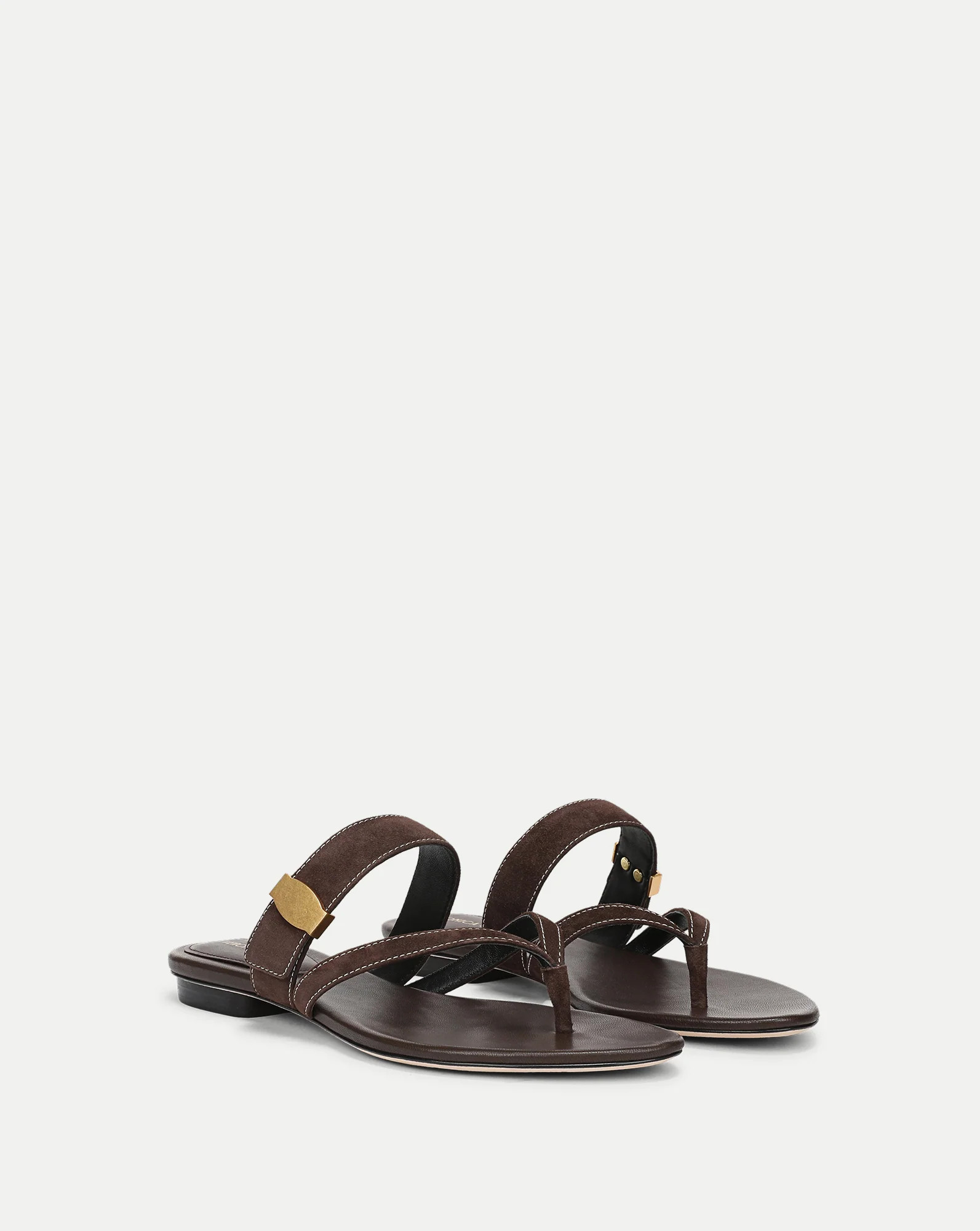 Salva Dash Flat Sandal in Brown Espresso | Veronica Beard | Veronica Beard