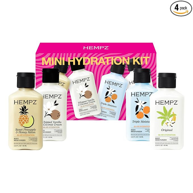 Hempz Mini Moisturizer Kit, Everyday Hydrating Lotion, Variety 4-pack Travel Body Lotion Hand Cre... | Amazon (US)