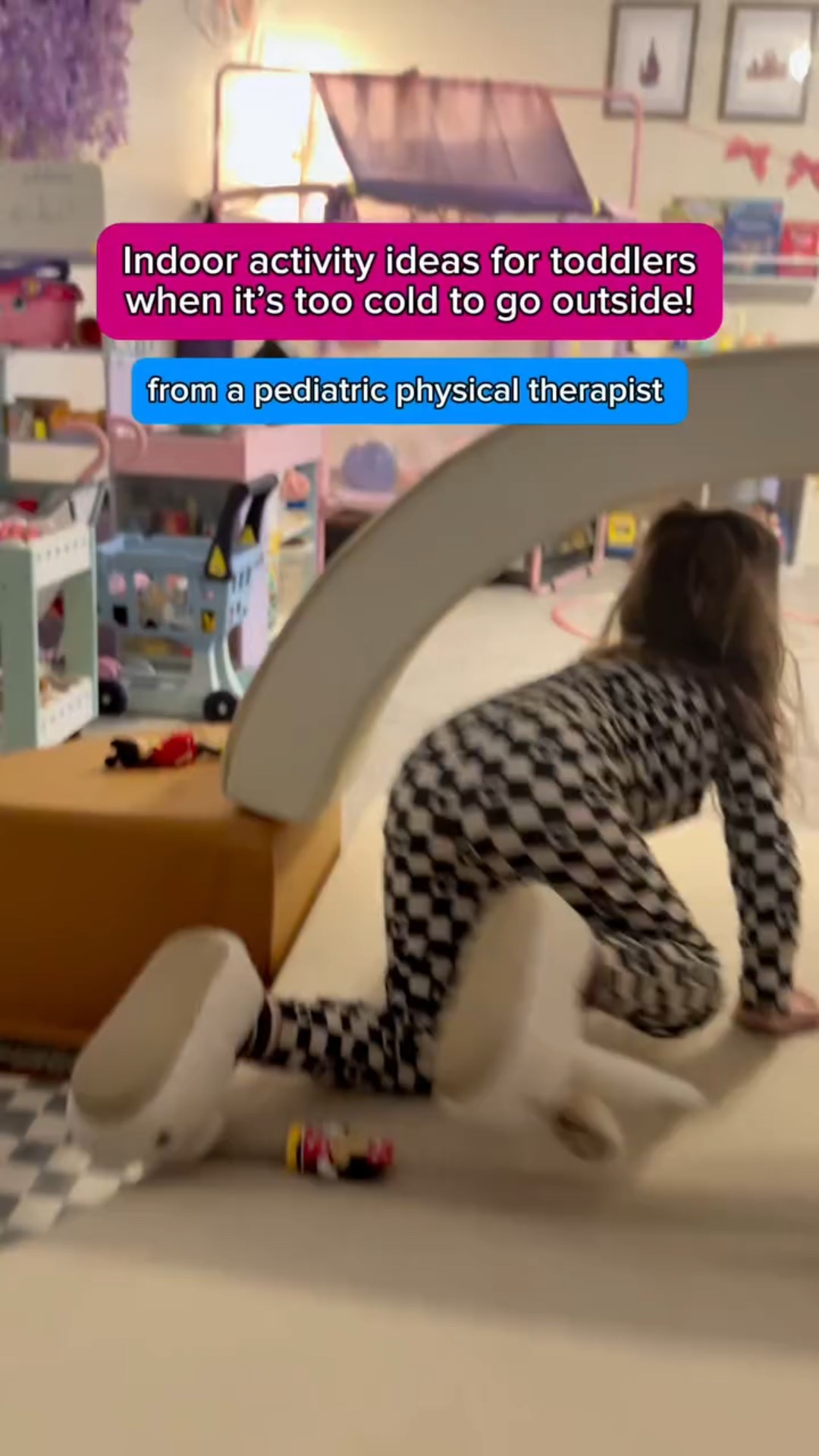 Stuck inside because it’s way too cold to play outside?
These are some of my go-to indoor toddler activities as a pediatric physical therapist and toddler mom 🤍

I love choosing indoor play ideas that support:
• Gross motor skills
• Fine motor skills
• Sensory input
• Visual tracking
• Coordination & motor planning

The best part? These are simple developmentally appropriate activities you can do right at home. 

You likely have supplies to make swaps to do these activities at home..do you need help with idea swaps?! Let me know! 

#pediatricphysicaltherapy #toddlermom #indooractivities #toddleractivities #toddlertoys

#LTKmomlife #LTKHome #LTKKids