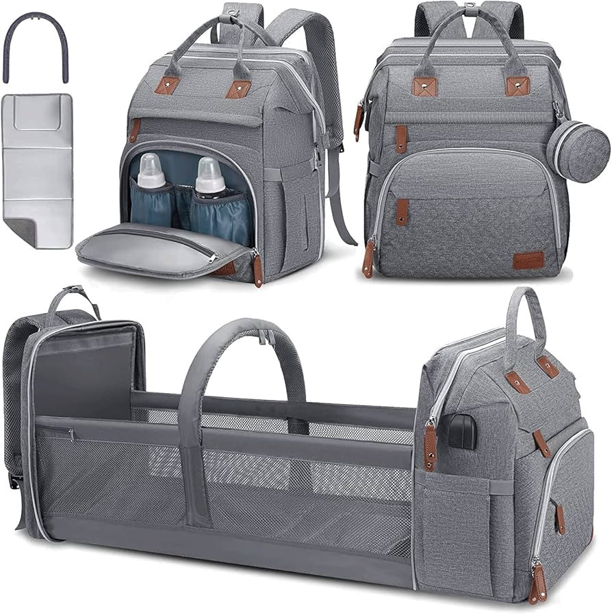 DERJUNSTAR Diaper Bag Backpack,Baby Diaper Bags, Multifunctional Travel Diaper Waterproof Backpac... | Amazon (US)