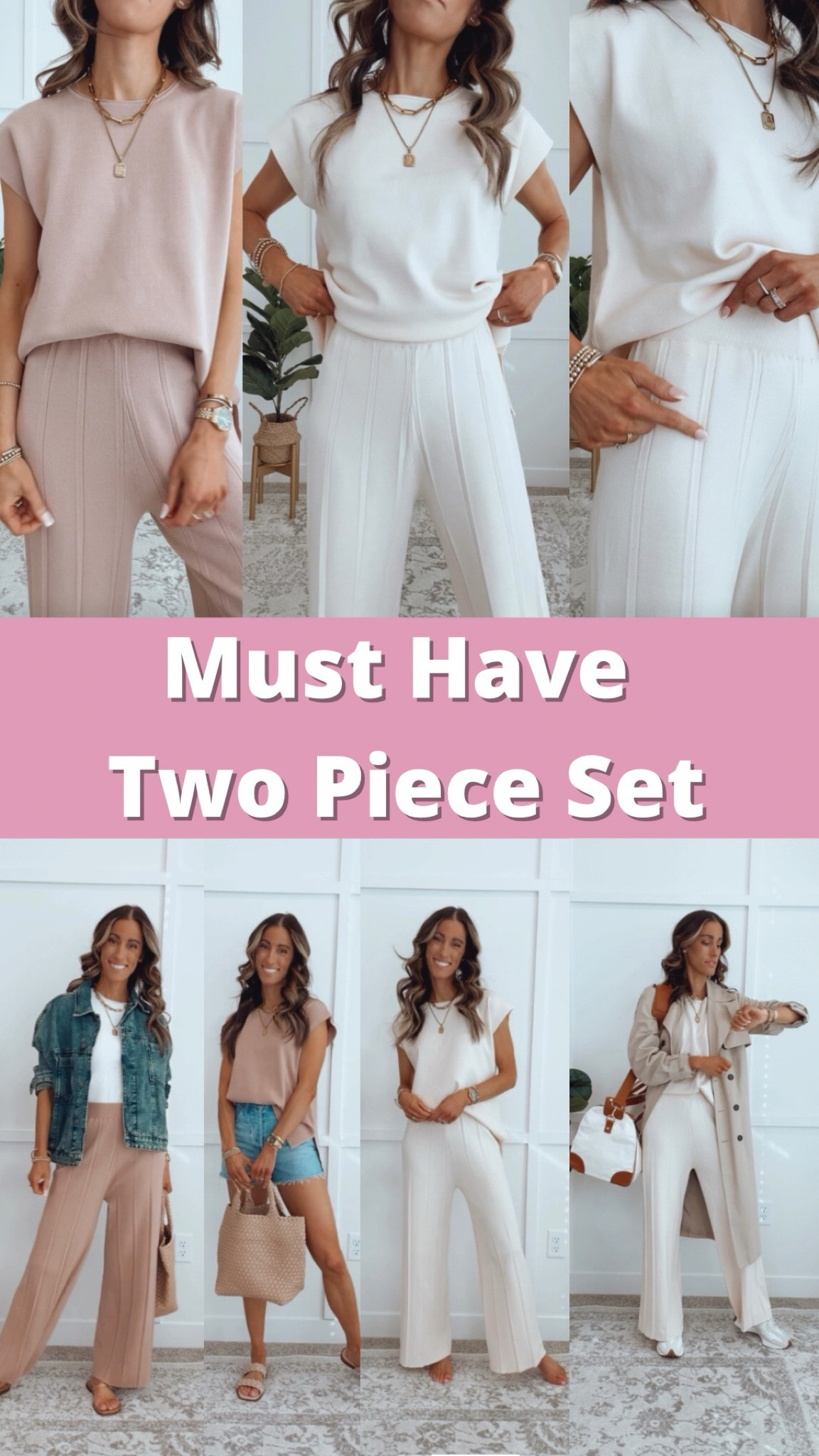 ✨This soft and stretchy knit two piece set is super comfy. I love to mix and match it for a travel outfit, vacation outfit or everyday outfit. 

✨Fits true to size. I’m wearing a small 

#springoutfit #traveloutfit

#LTKtravel #LTKSeasonal #LTKfindsunder50