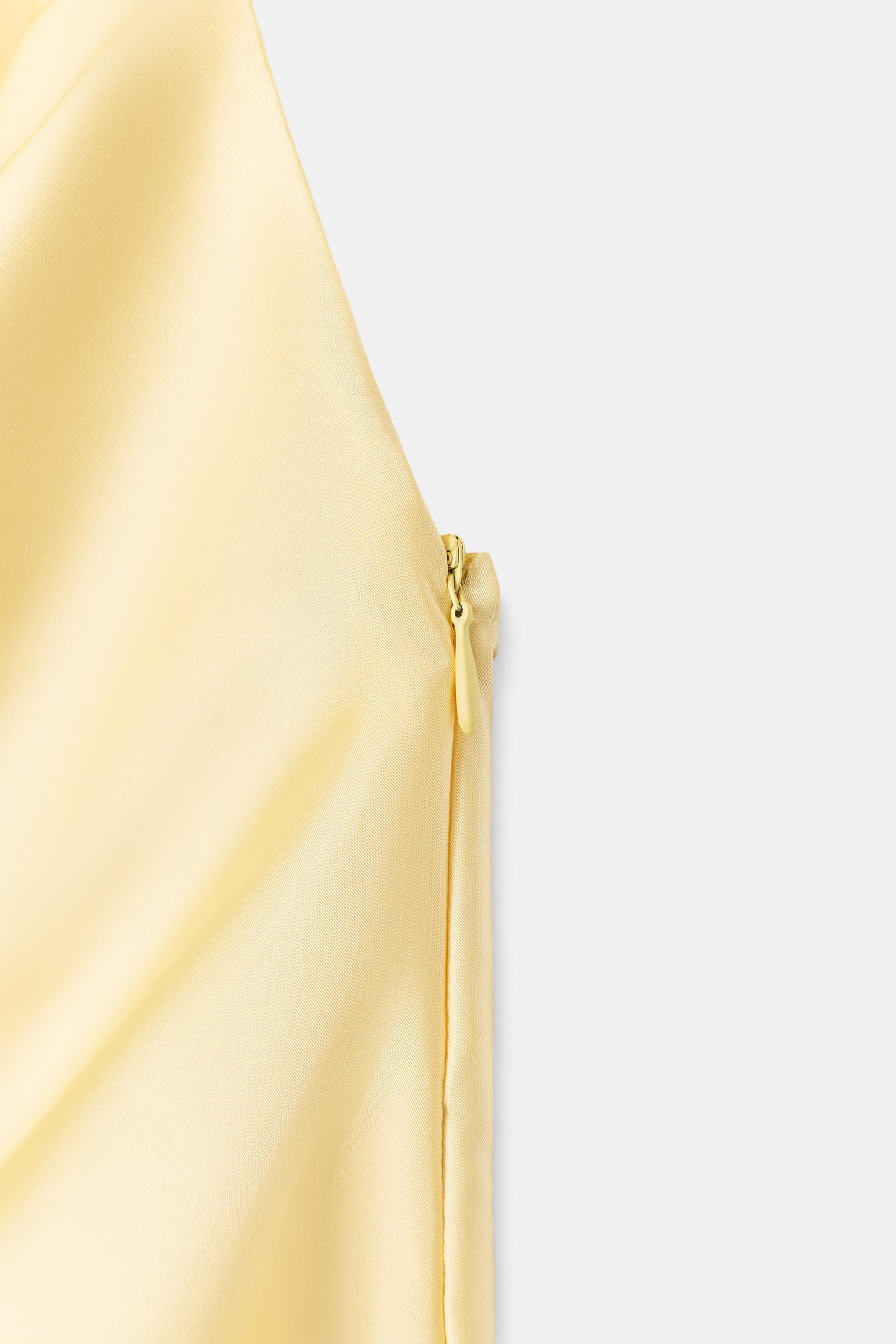SATIN EFFECT MINI DRESS WITH SASH | Zara US