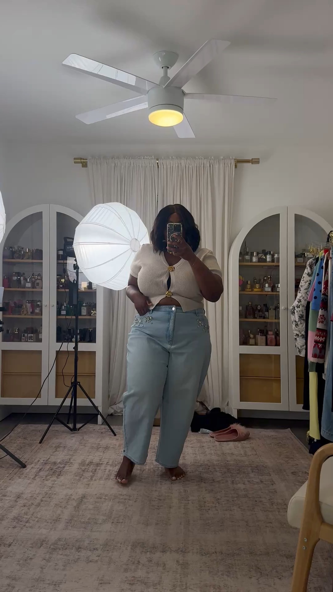 it’s time to put in real pants at least these are super cute! 

Size 22 rigid jeans with bejeweled front pockets 
Cardigan 3XL

#LTKSaleAlert #LTKPlusSize #LTKFindsUnder50