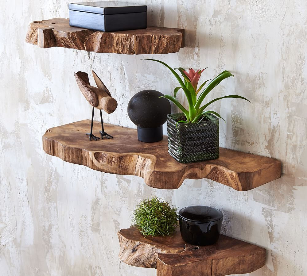 Live Edge Teak Shelf (12"-24") | Pottery Barn (US)