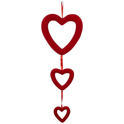 Northlight Heart Trio Valentine's Day Wall Decoration - 34" - Red | Target