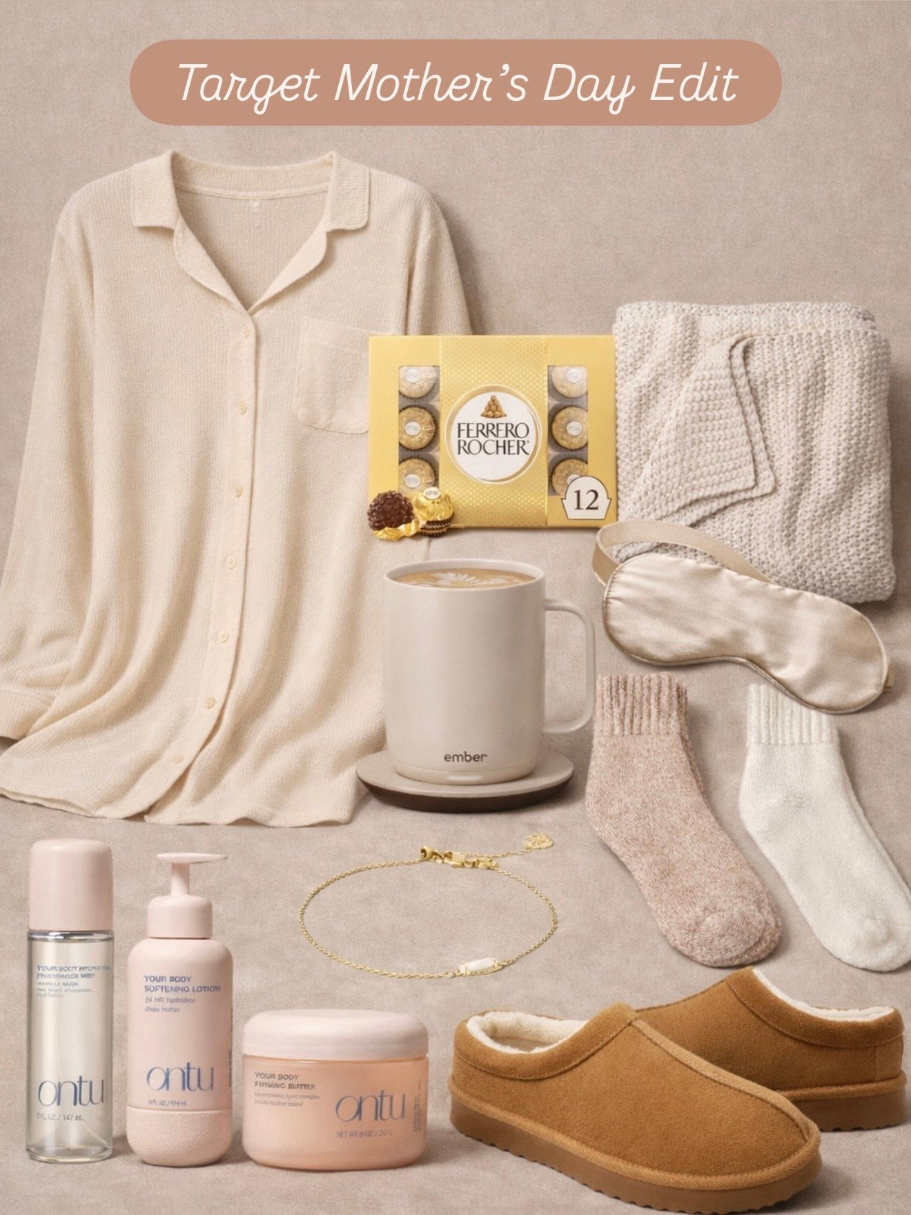 Mother’s Day Gift Ideas from Target She’ll Actually Use 🤍

Follow @farmtotablecreations on Instagram for more home finds and styling ideas 🤍

If you’re stuck on what to get for Mother’s Day… this edit is full of cozy, thoughtful picks she’ll genuinely love and use every day. From the softest lounge set and warm slippers to a luxe heated mug (yes please ☕️) and self-care favorites, these are the kind of gifts that feel elevated without overthinking it. The little extras like chocolates and a delicate bracelet make it feel extra special too.

Everything here is neutral, cozy, and effortlessly pretty—aka the perfect “treat yourself” or gift-worthy lineup.

#ltkhome #ltkseasonal #targetfinds #mothersdaygifts #cozyhome

#LTKselfcare #LTKmomlife #LTKHome
