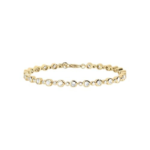 Electric Picks Trust Fund Bracelet for Women, 14k Gold Plated Logo Charm Chain Bracelet, Adjustable 6"–7.5", Stackable Statement Jewelry, Chic Gold Bracelet Gift | Amazon (US)