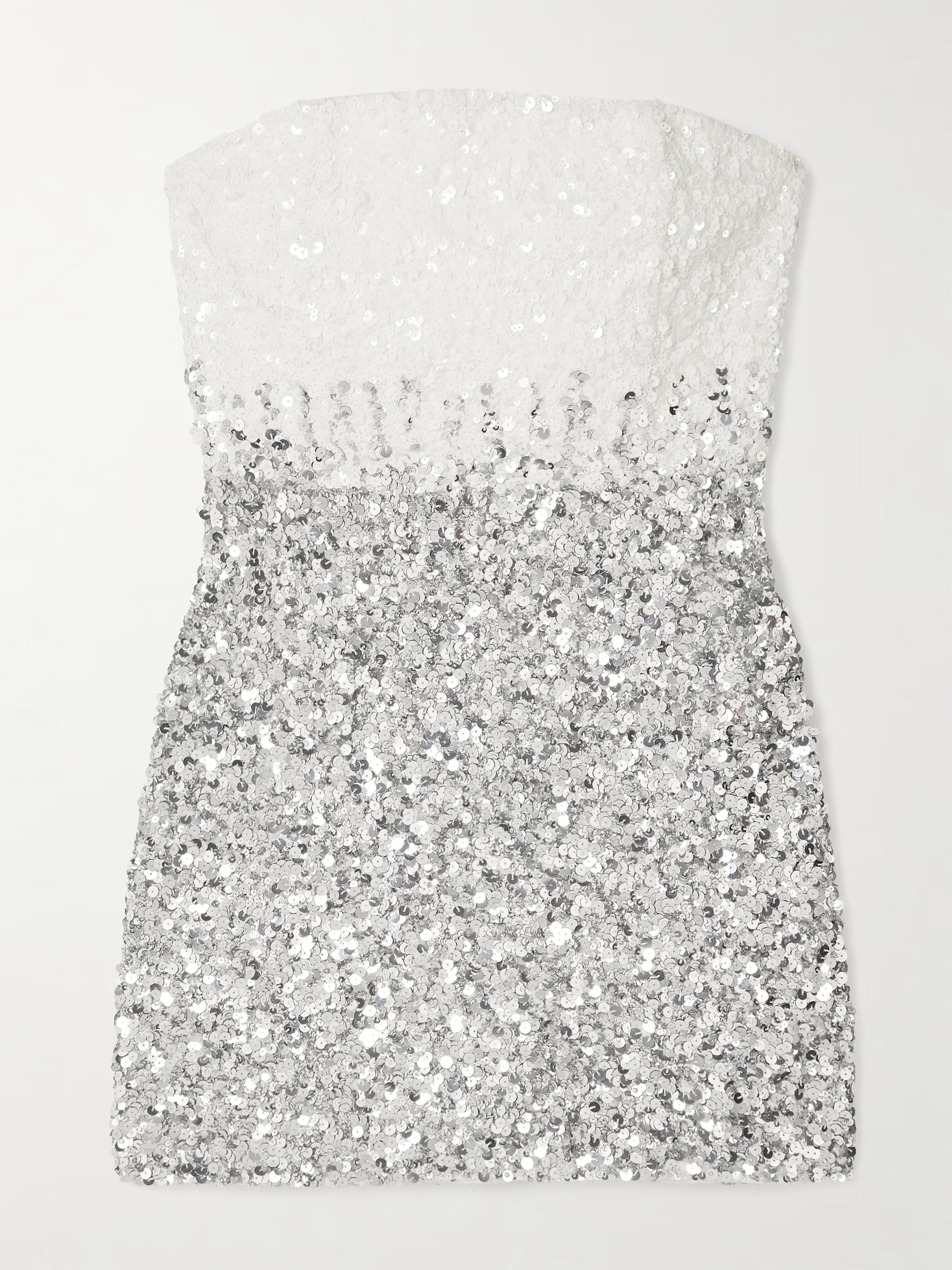 Katalina strapless two-tone sequined tulle mini dress | NET-A-PORTER (UK & EU)