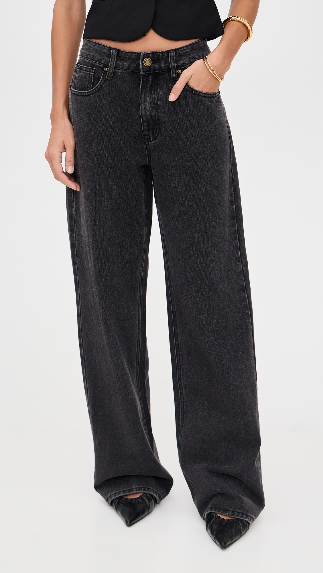 Lioness Rising Jeans Washed Onyx L | Shopbop