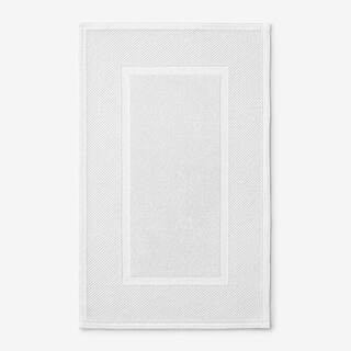 Legends Luxury Sterling White 24 in. x 17 in. Cotton Bath Mat | The Home Depot