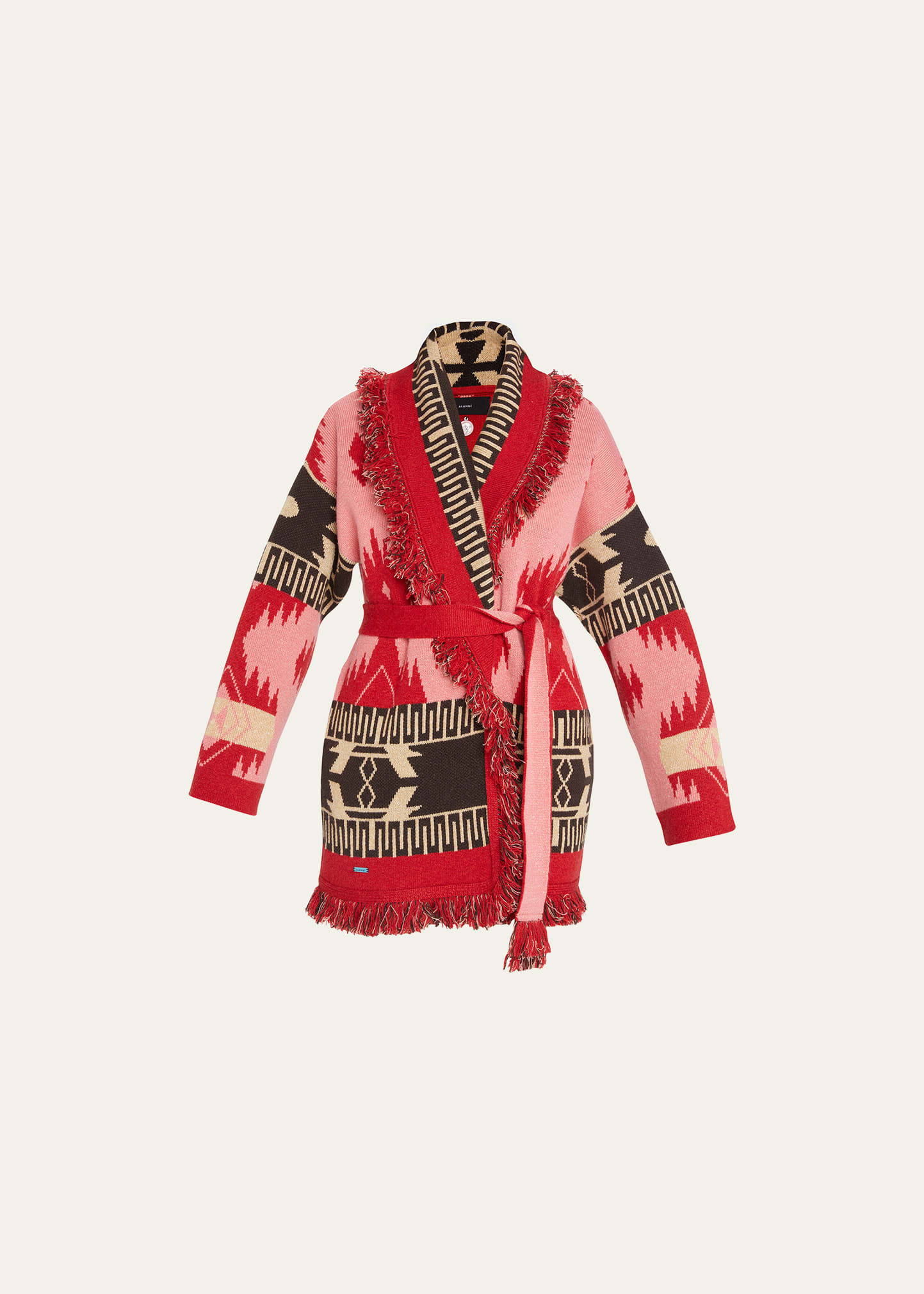 Alanui Geometric Cashmere Jacquard Belted Icon Cardigan | Bergdorf Goodman