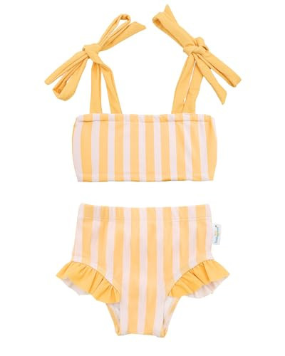 babygoal Little Girl 2-Piece Swimsuit Swimwear, Yellow Stripe Bathing Suit 3-4T, YZH25-3-4T-B | Amazon (US)