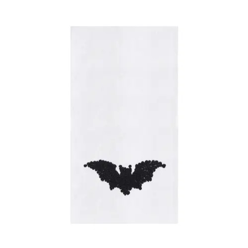 C&F Home Flying Bat Halloween French Knot Embroidered 100% Cotton Flour Sack Kitchen Dishtowel in Black at Nordstrom | Nordstrom