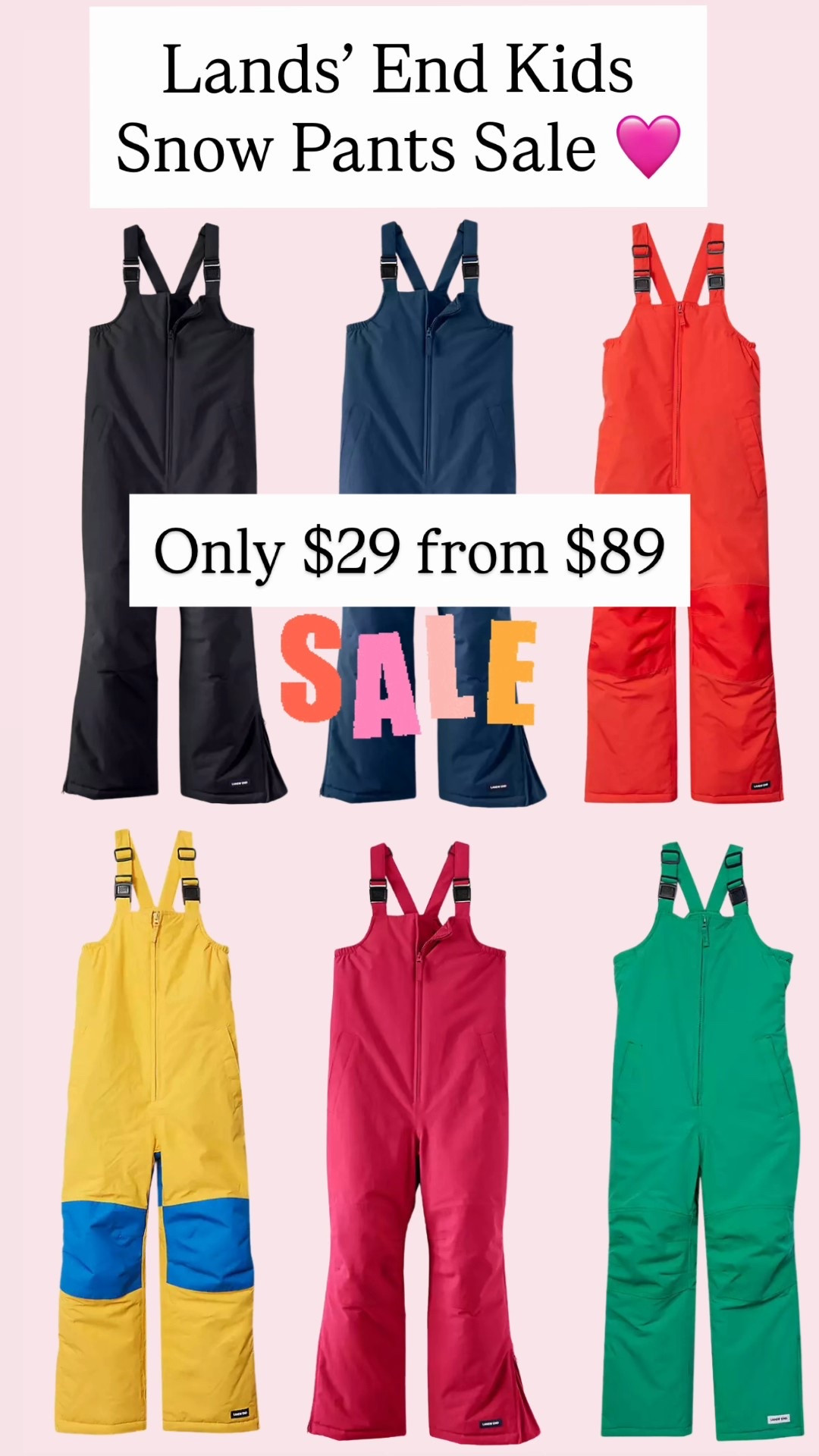 Lands’ End Kids Snow Pants are $29 from $89! 🩷💜❤️

#LTKSaleAlert #LTKKids