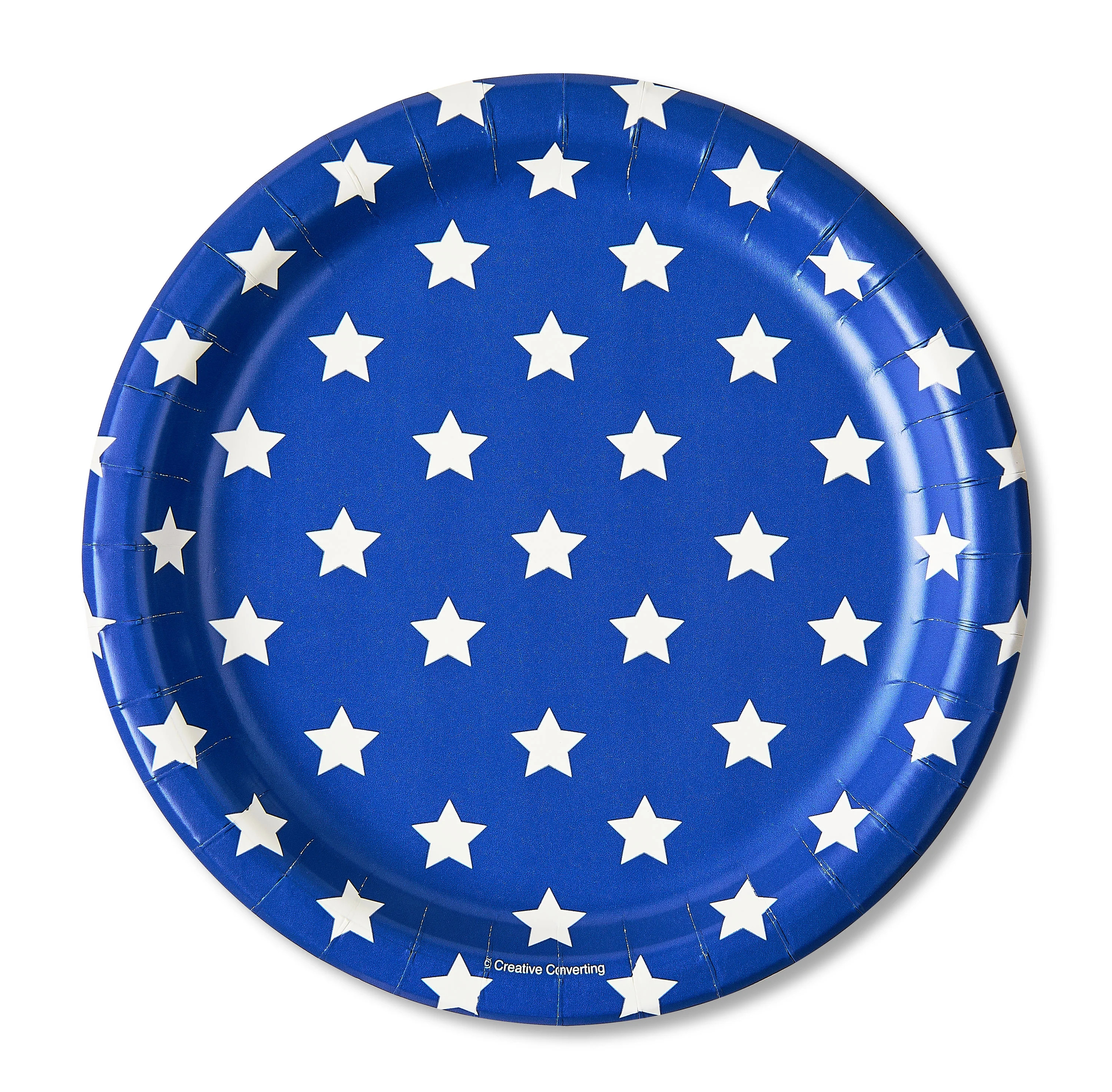 Patriotic Blue and White Stars Paper Lunch Plates, 8 Count, by Way To Celebrate - Walmart.com | Walmart (US)