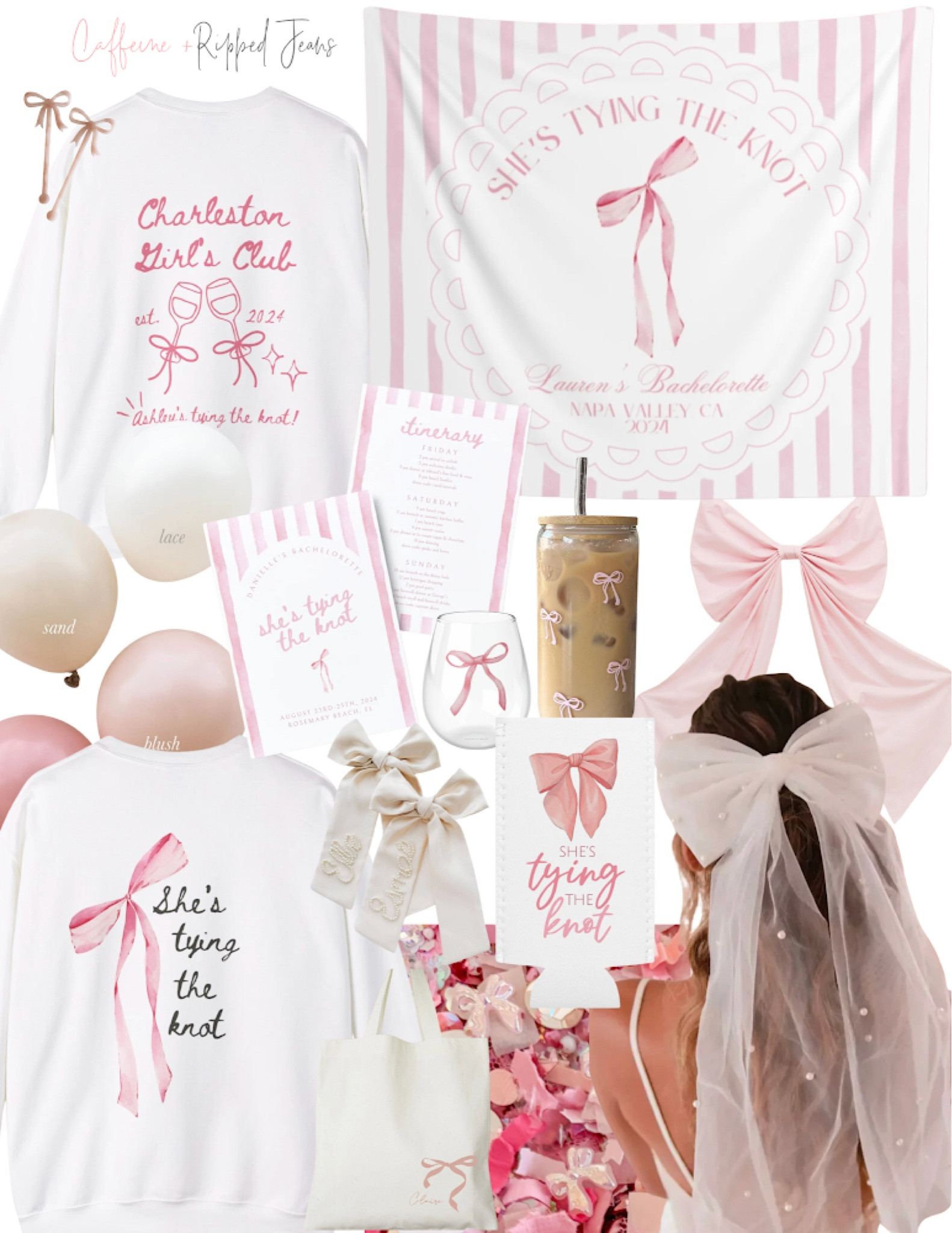 // tie the knot bachelorette theme // bachelorette party theme // pink bachelorette party theme // coquette bachelorette theme // coquette bow theme // 

#LTKfindsunder50 #LTKwedding #LTKparties