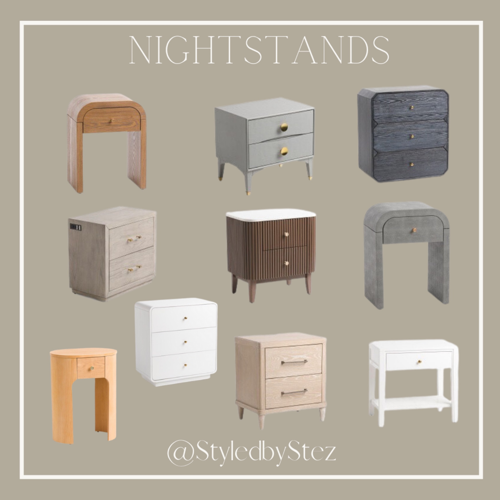 Affordable nightstands and side tables 
Unique nightstands 
Rounded nightstand
Nightstand with drawer

#LTKstyletip #LTKhome