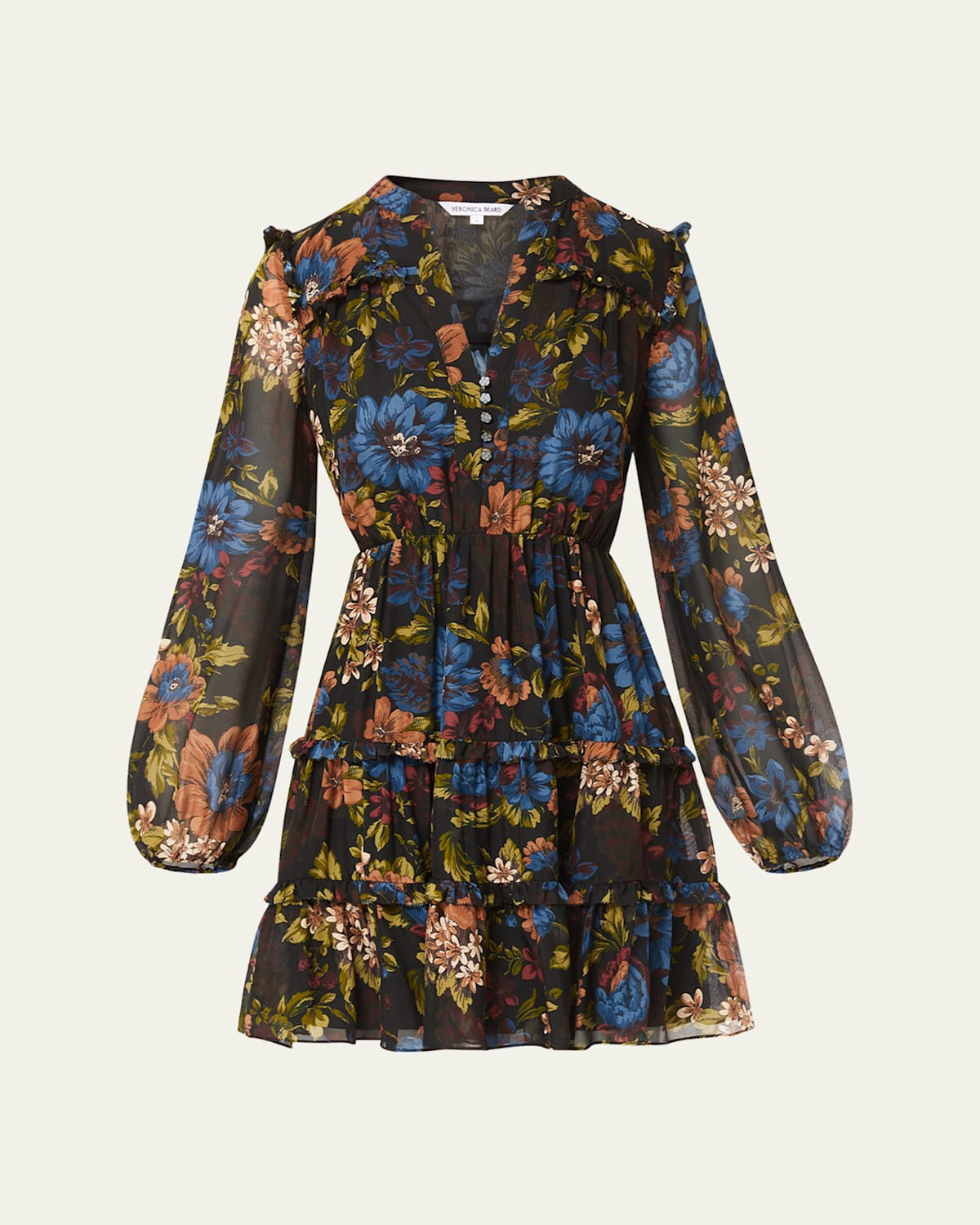 Justine Floral Silk Mini Dress | Bergdorf Goodman