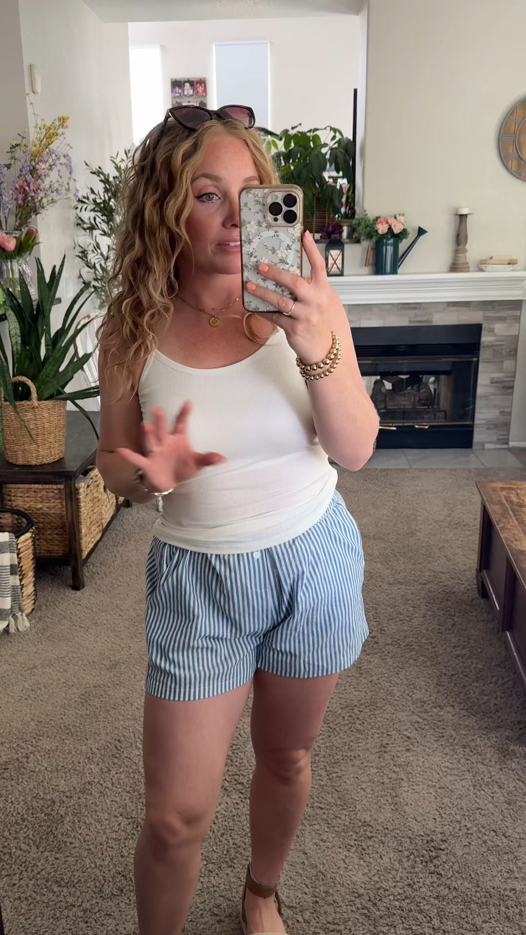 White tank top with built in bra, striped boxer shorts, and platform sandals. Everything fits tts





Amazon outfits every outfit inspo, outfit ideas, casual outfits amazon, amazon outfits every day, spring outfits 2026, summer outfits

#LTKootd #LTKPetite #LTKSaleAlert