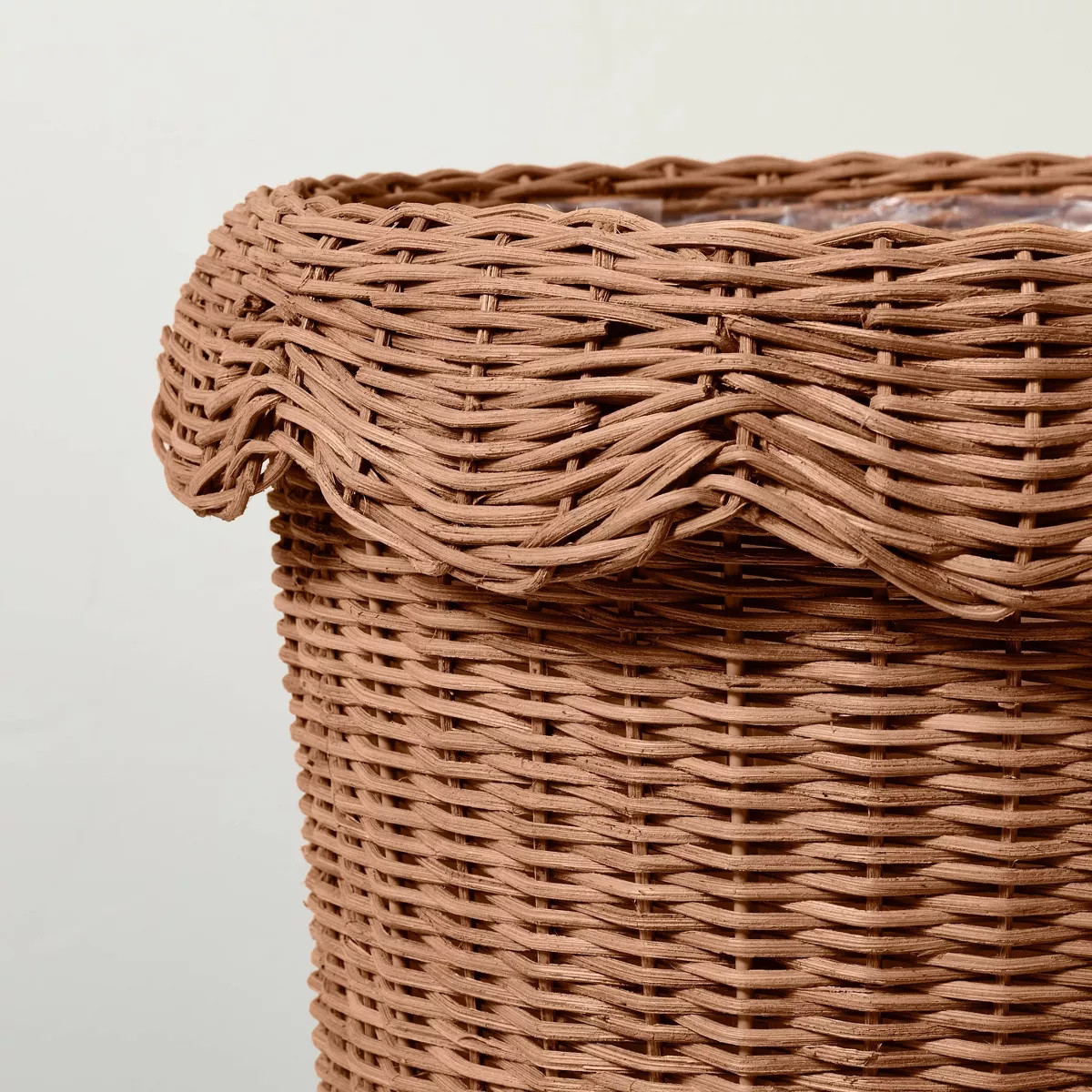 12"x12" Scalloped Rattan Planter Basket - Hearth & Hand™ with Magnolia | Target