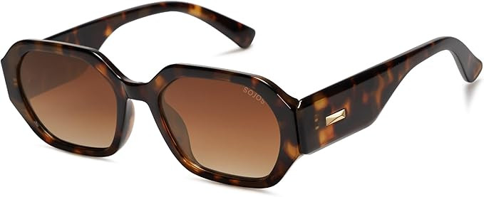 SOJOS Polarized Sunglasses For Women Retro Rectangle Womens Sun Glasses Trendy Narrow Square 90s ... | Amazon (US)