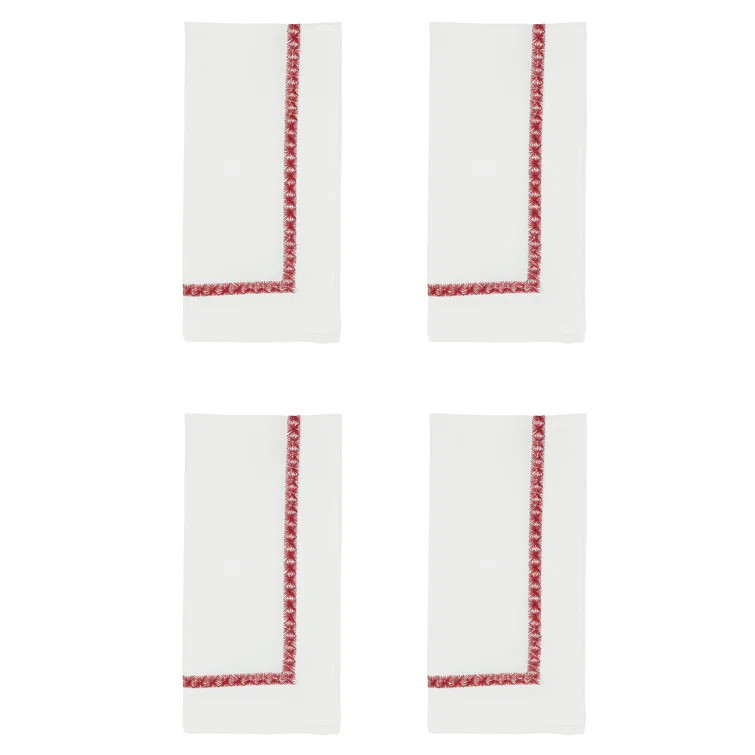 Mayer Polyester Embroidered Square Napkin (Set of 4) | Wayfair North America
