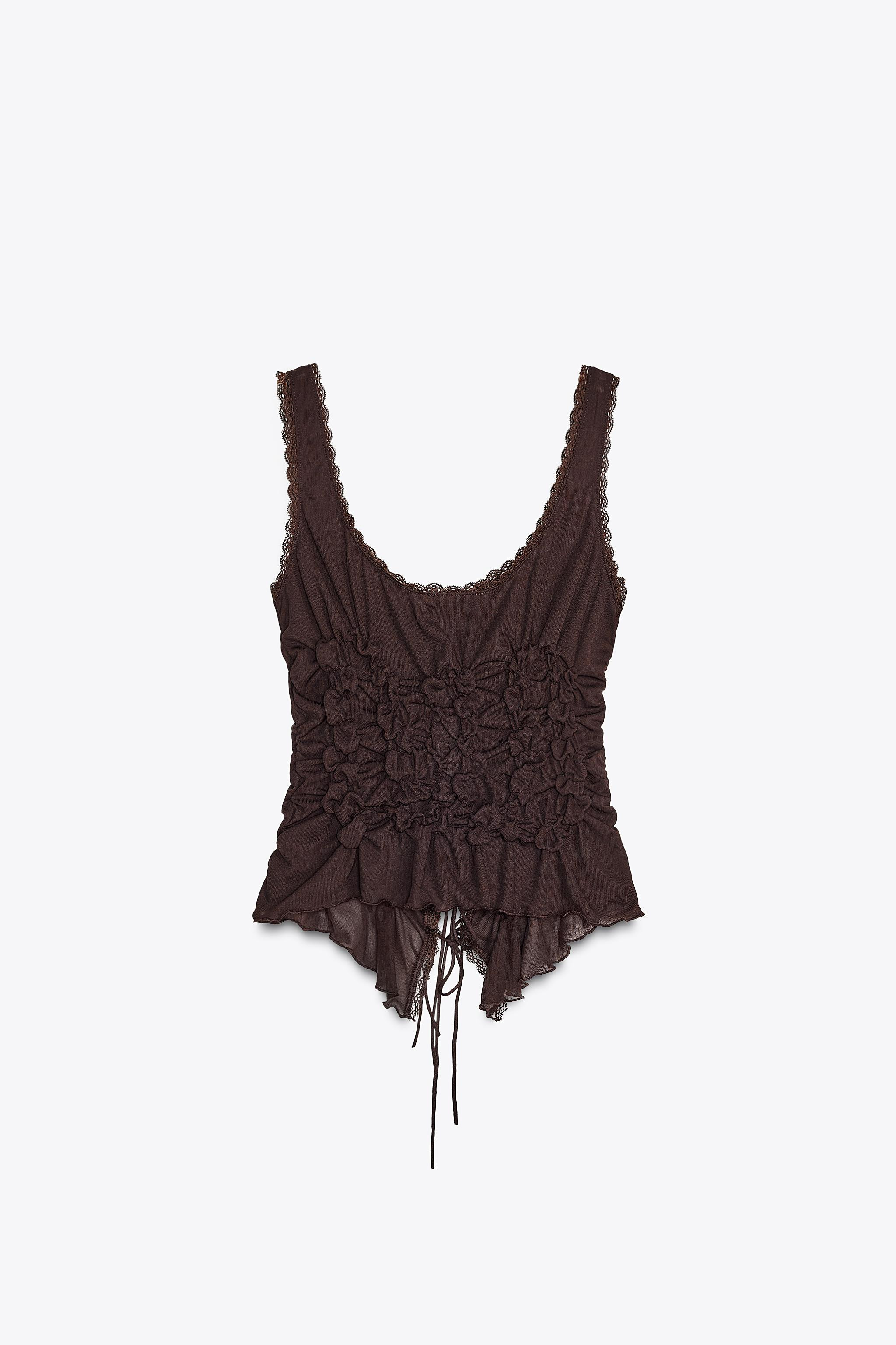 TIED RUCHED TOP | Zara US