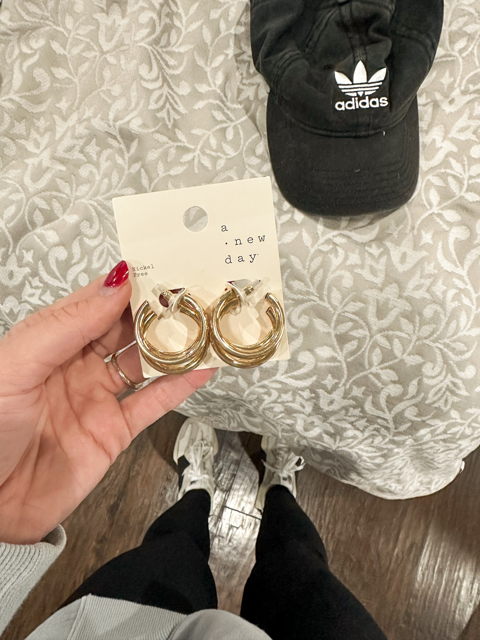 Been eyeing these gold hoop earrings and think they are addition to my sport mom uniform!!! 
My go- to Adidas hat, hoodie pullover, legging & new balance sneakers! Linking a few of my fav legging friendly pullovers below!! 👇🏼 

#LTKFitness #LTKFamily #LTKActive