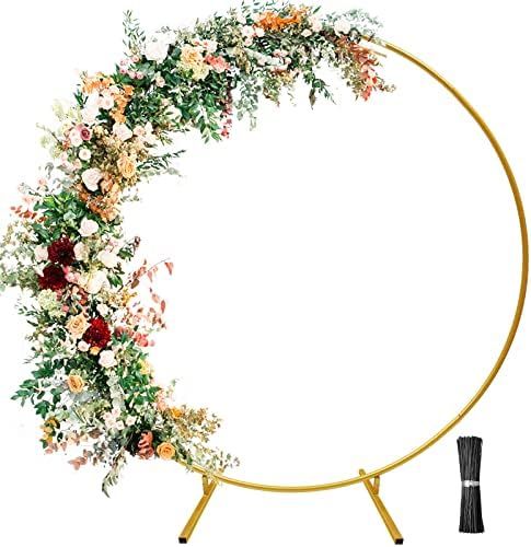 Wedding Arches for Ceremony Wedding Arch 6.6ft Circle Backdrop Stand Round Backdrop Stand Balloon Ar | Amazon (US)
