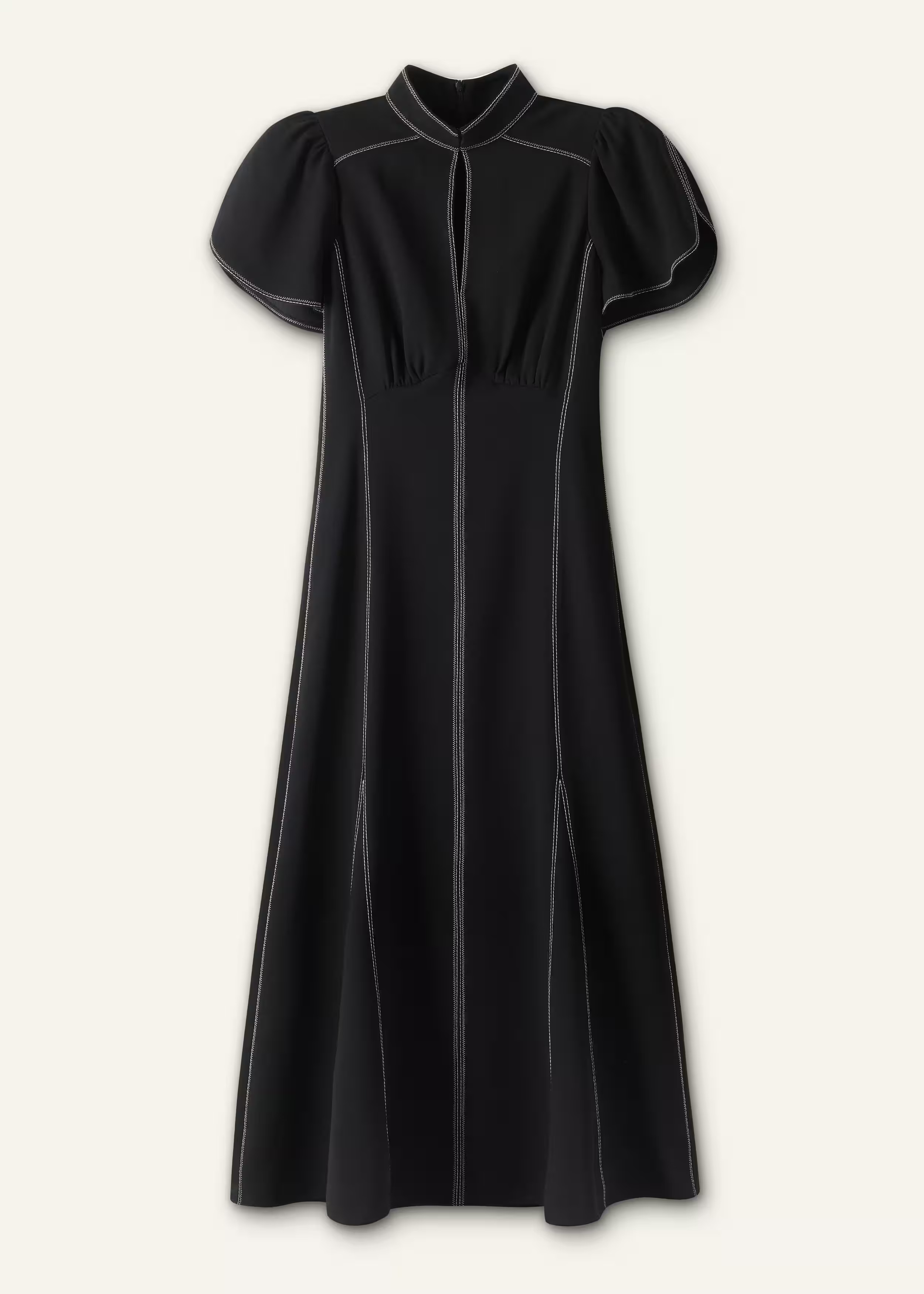 Topstitch Midi Dress Modern Crepe | ME+EM US