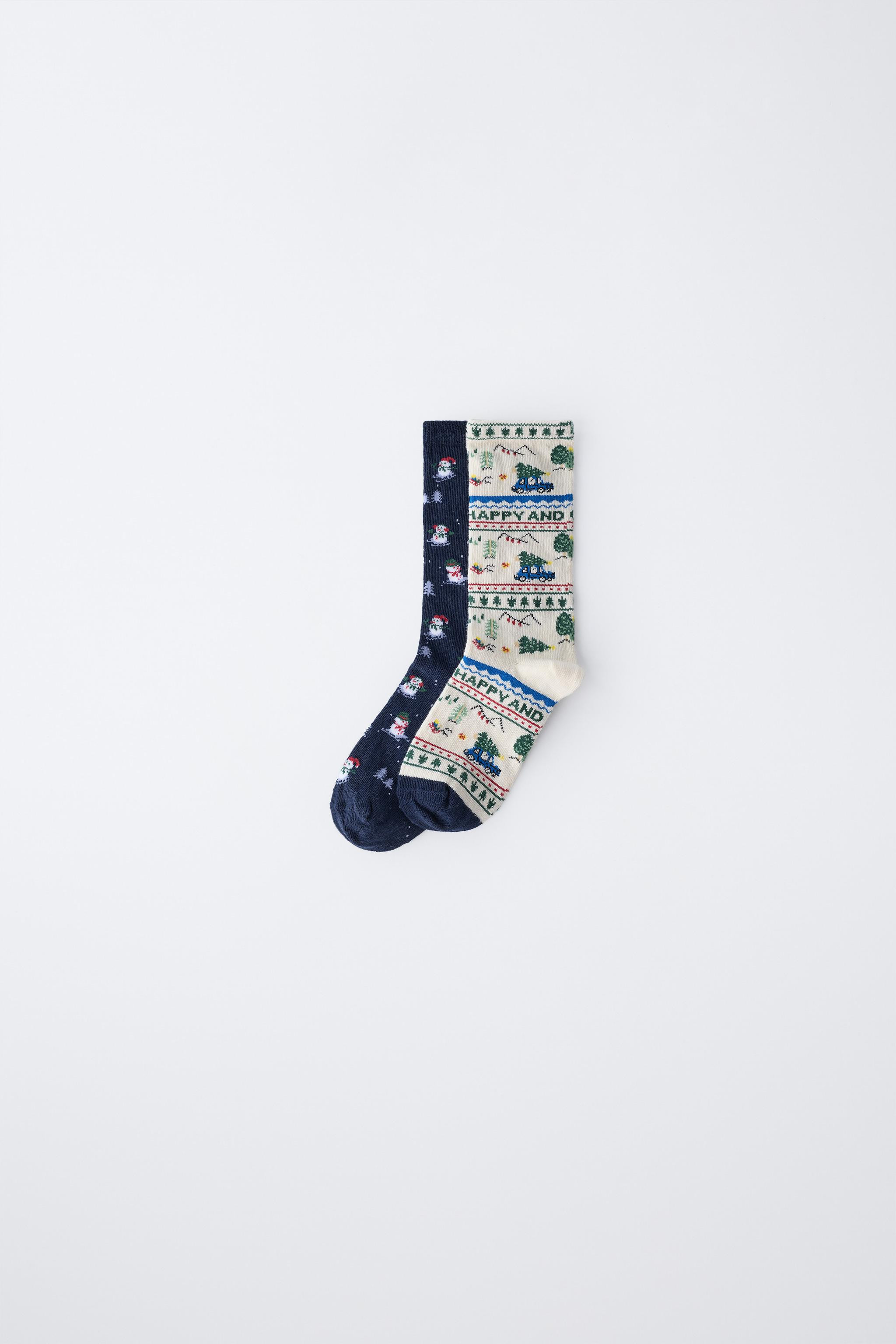 TWO-PACK OF TREE AND SNOWMAN SOCKS | Zara US