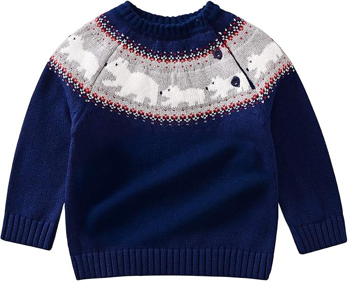 Baby Toddler Boys Girls Sweater Knit Christmas Sweatshirt Little Kids Pullover Cotton Winter Warm... | Amazon (US)