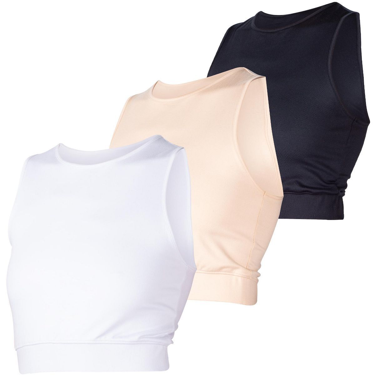 3 Pack Soft Basic Cropped Workout Tank Tops for Women | Target
