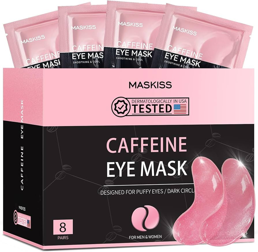 Under Eye Patches (8 Pairs), Caffeine Eye Masks for Dark Circles Puffy Eyes Undereye Bags, Collag... | Amazon (US)
