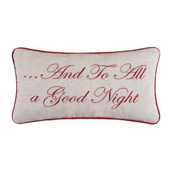 C&F Home 10" x 19" And To All A Good Night Embroidered Christmas Holiday Throw Pillow | Target