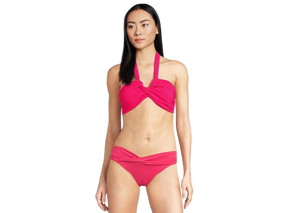 Seafolly Seafolly Collective Halter Bandeau Women's Swimwear Raspberry : AUS 12 (US Women's 8), Elastane/Nylon | Zappos