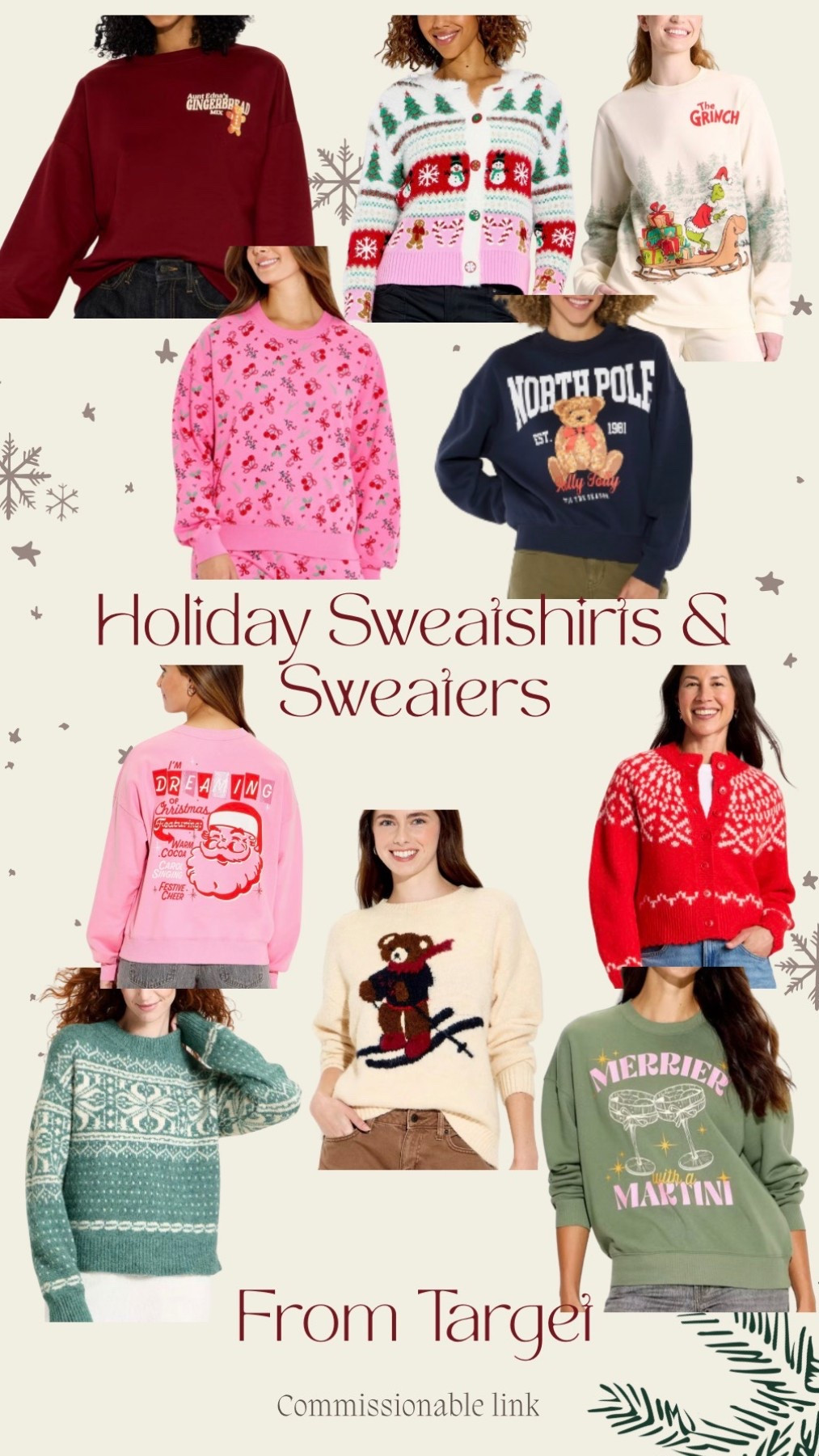 Target holiday sweaters and sweatshirts! 

Christmas | holiday sweatshirt | holiday sweater | comfy | gift guide 
Follow @mimipluswill for more! 

#LTKSeasonal #LTKGiftGuide #LTKHoliday
