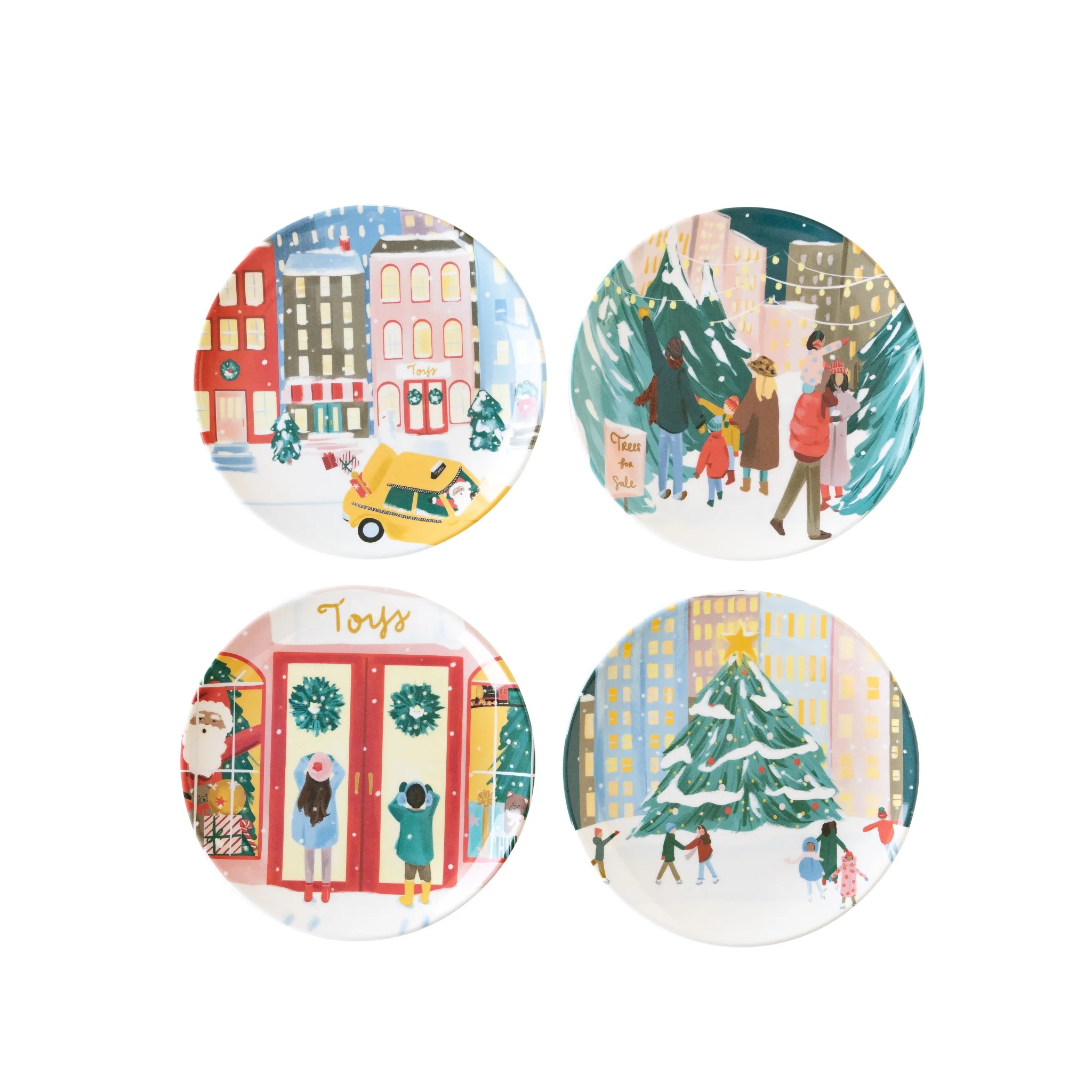 Occasions By Shakira - City Sidewalks Melamine Plate Set | My Mind's Eye