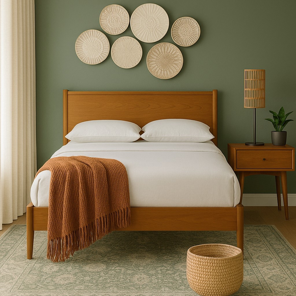 I love the earthy green wall color in this affordable and easily recreated guest bedroom plan! My client and I shopped locally for the bed and nightstand, but the one I’m linking is almost identical. 

Accent wall color: SW Retreat 
In real life, I used accessible beige on the rest of the walls. 

#LTKFindsUnder100 #LTKFamily #LTKHome