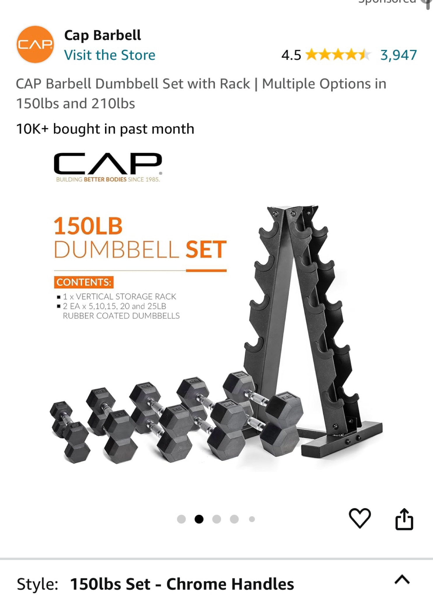 Love these sets of dumbbells with a rack! Saves space while allowing you to lift heavy at home! 

#LTKFitness #LTKActive