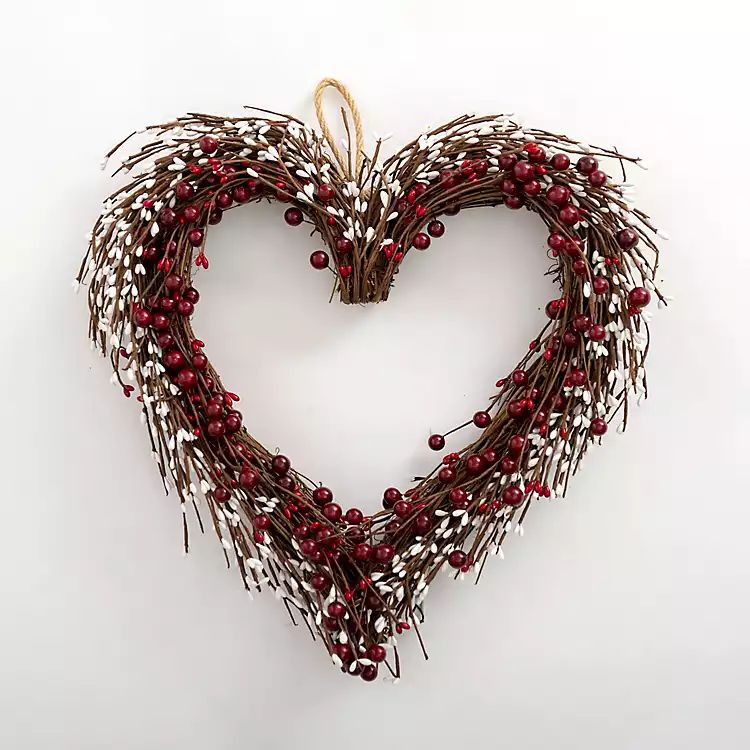 New! Heart Shaped Berry Wreath | Kirkland's Home