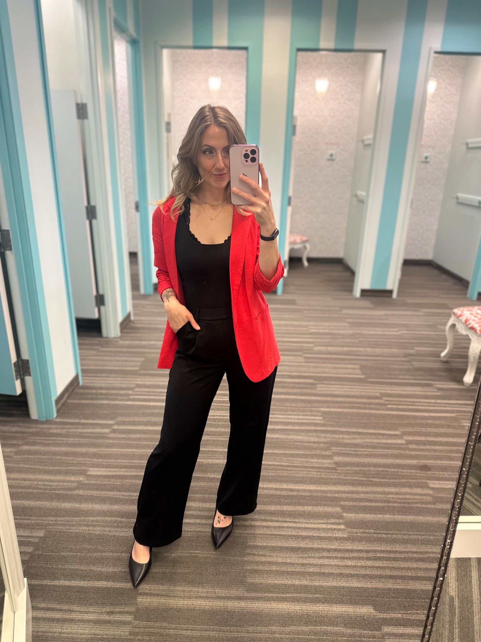 Ootd - wearing small long and pants, medium in bodysuit and medium in blazer. 

#LTKgrwm #LTKWorkwear #LTKootd