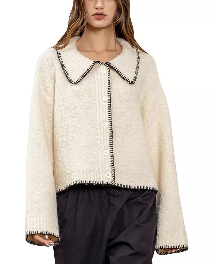 Contrast Stitch Cardigan | Bloomingdale's (US)